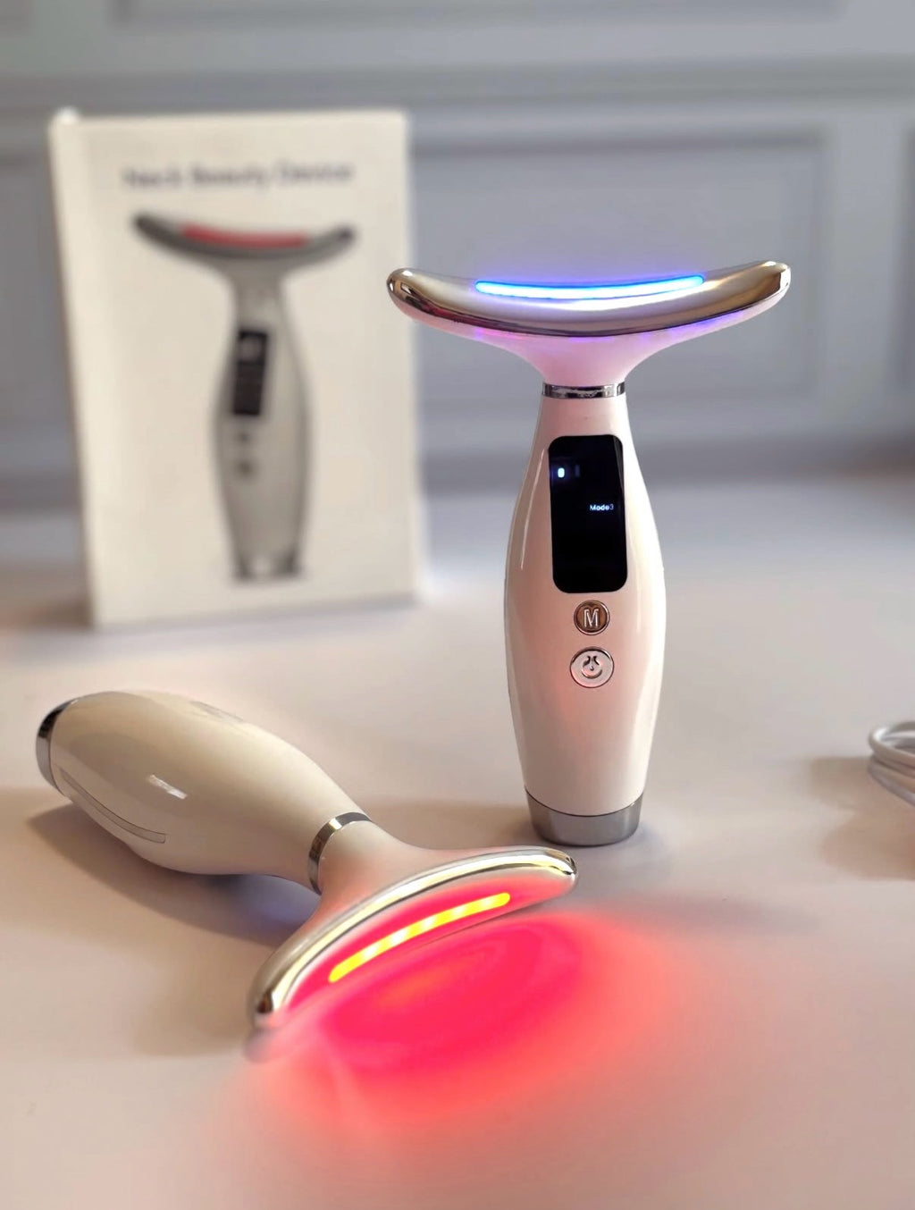 EMS Face Neck Lift Beauty Device Facial Massager LED Double Chin Remover Skin Rejuvenation Tightening Anti Wrinkle