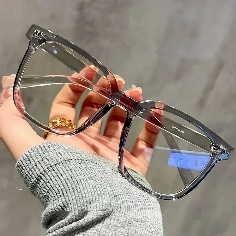 Urban Essence - 3pcs Unisex Square Frame Blue Light Blocking Glasses - Stylish Campus Look, Face-Flattering Optical Eyewear
