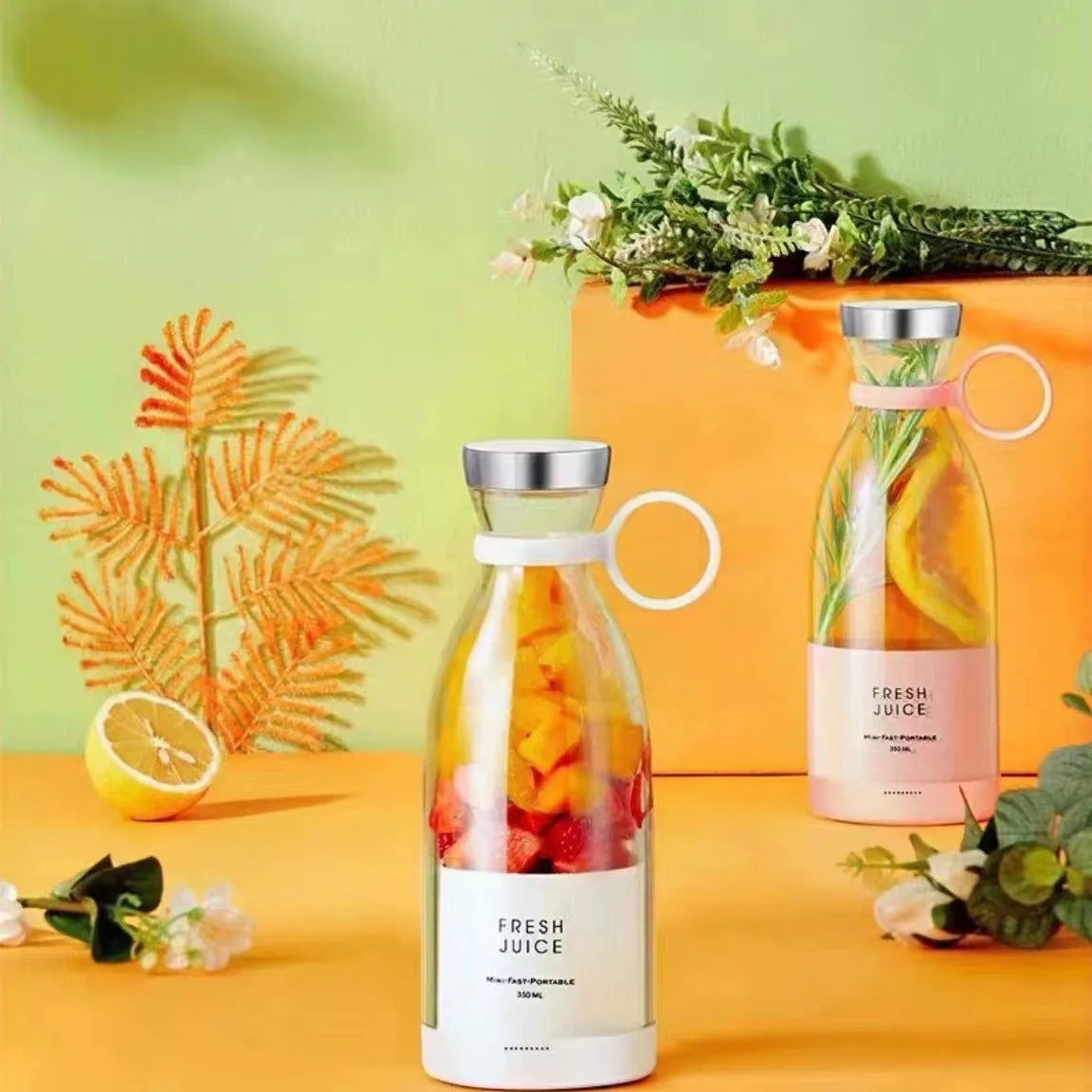 Wireless USB Charging Juicer Cup - 6 Blade Portable Juice Bottle Blender for Fruits & Drinks