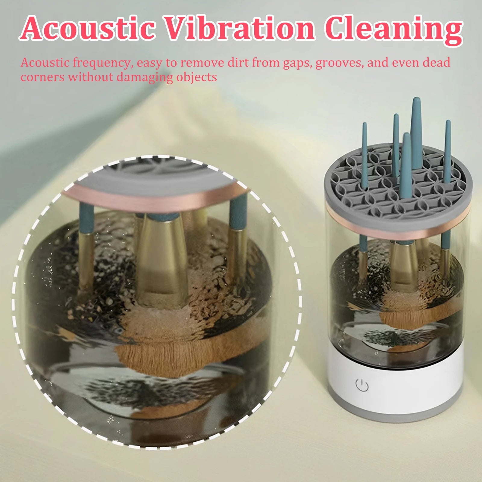 Electric Makeup Brush Cleaner Portable 3-in-1 Automatic Makeup Brush Cleaner Machine USB Powered Deep Cleaning Cosmetic Fast Dry