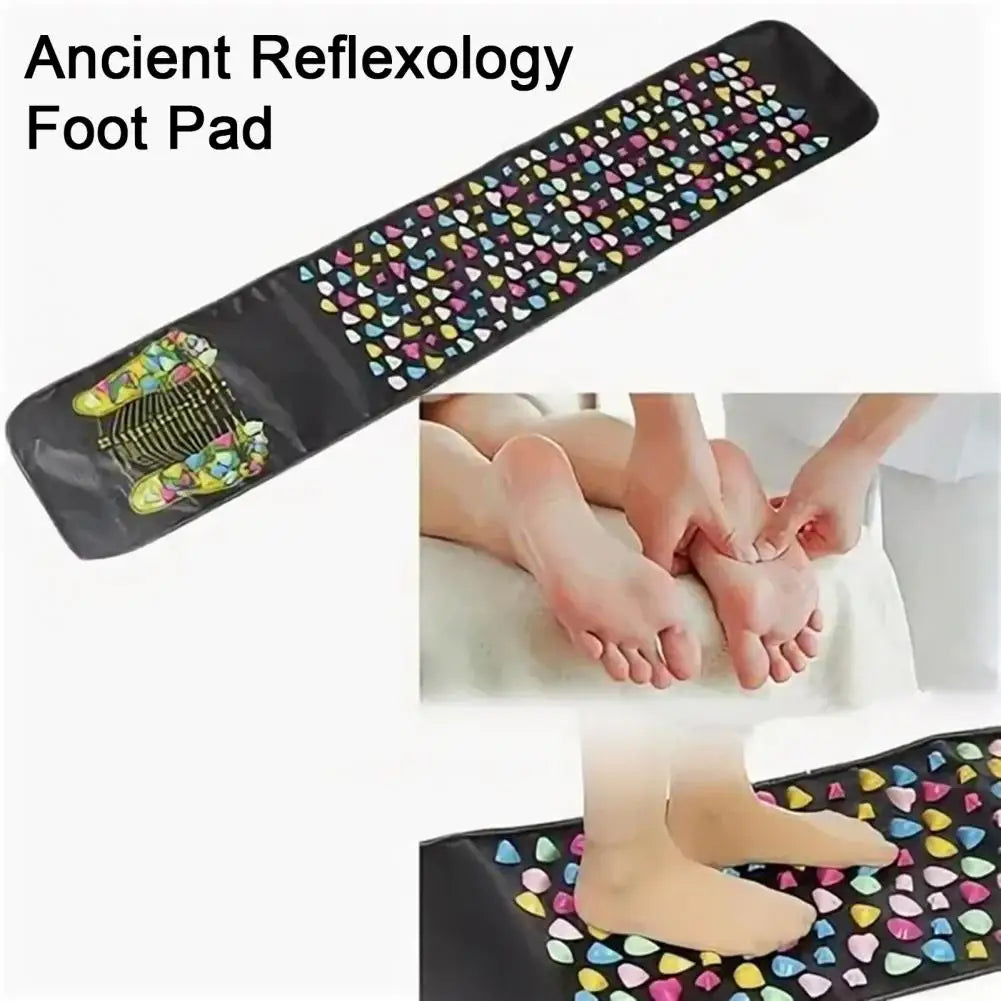 Foot Reflexology Massager Mat Feet Pain Relief Anti-slip Foldable Acupressure Pad Portable Stone Walking Massage Tool